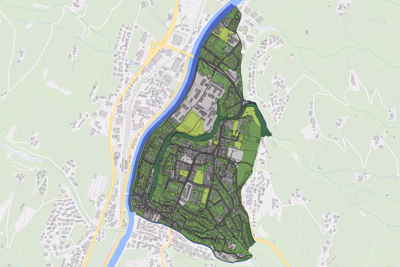 Kartenvorschau des Bodenverbrauchs der KG St. Johann im Pongau