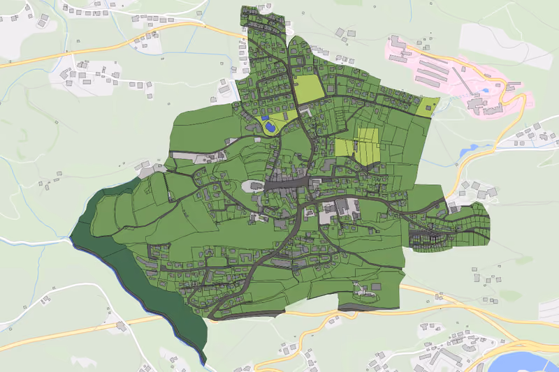 Kartenvorschau des Bodenverbrauchs der KG St. Veit