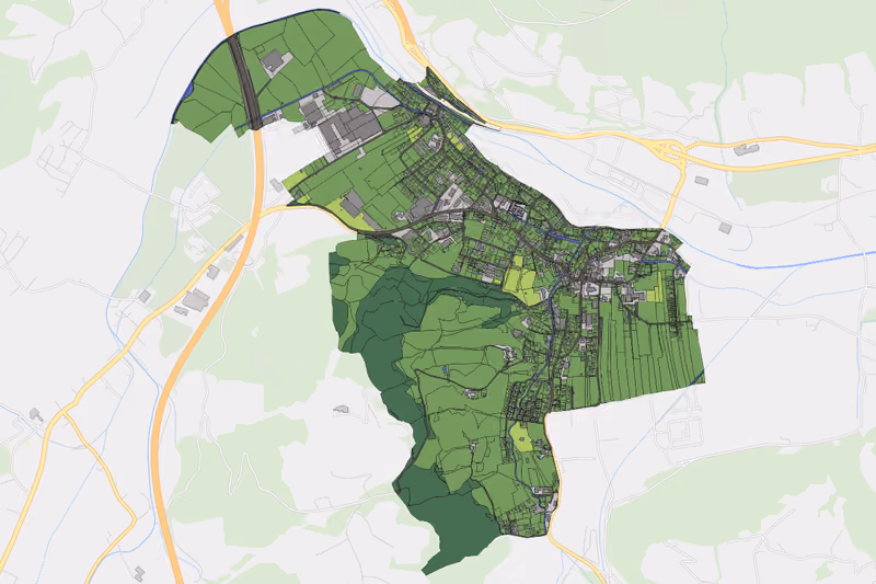 Kartenvorschau des Bodenverbrauchs der KG Altenmarkt