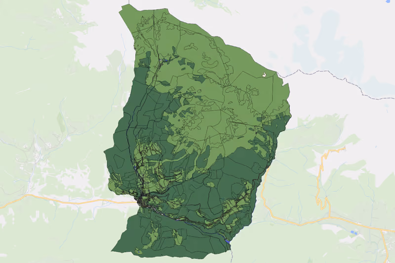 Kartenvorschau des Bodenverbrauchs der KG Filzmoos