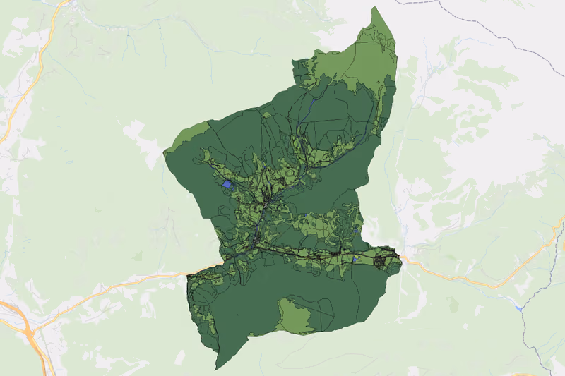 Kartenvorschau des Bodenverbrauchs der KG Neuberg