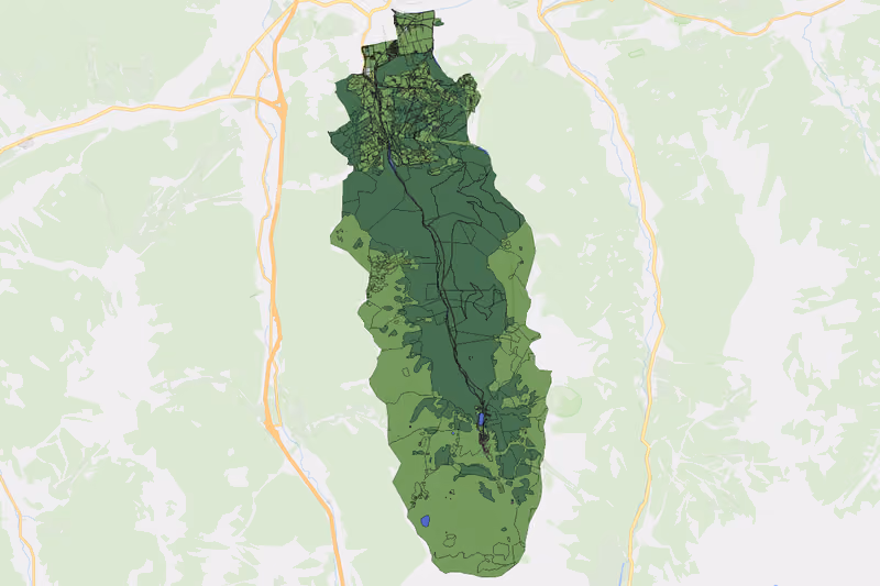 Kartenvorschau des Bodenverbrauchs der KG Palfen