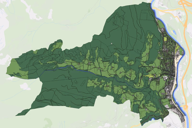 Kartenvorschau des Bodenverbrauchs der KG Bischofshofen