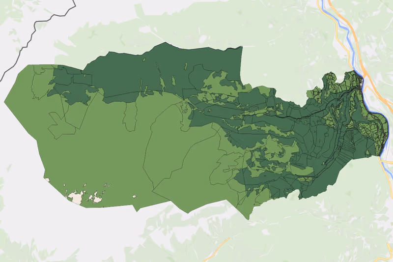 Kartenvorschau des Bodenverbrauchs der KG Reitsam