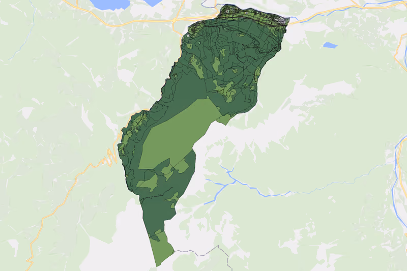 Kartenvorschau des Bodenverbrauchs der KG Aigen