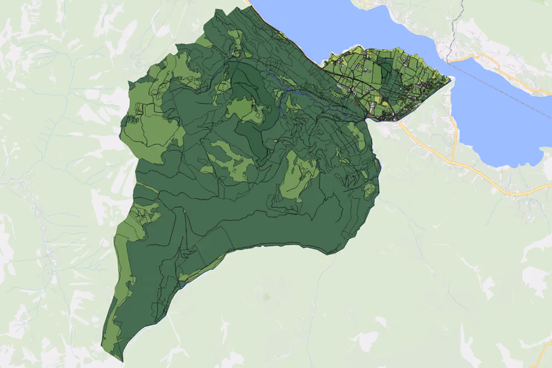 Kartenvorschau des Bodenverbrauchs der KG Gschwand