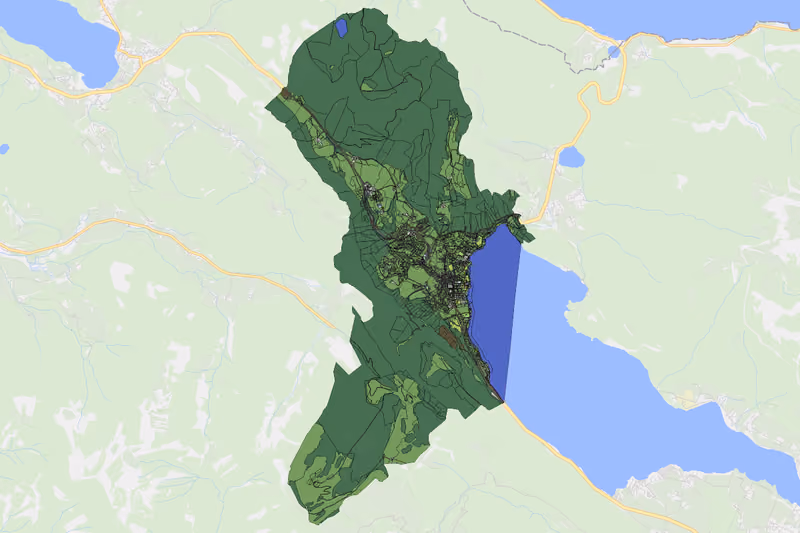 Kartenvorschau des Bodenverbrauchs der KG St. Gilgen