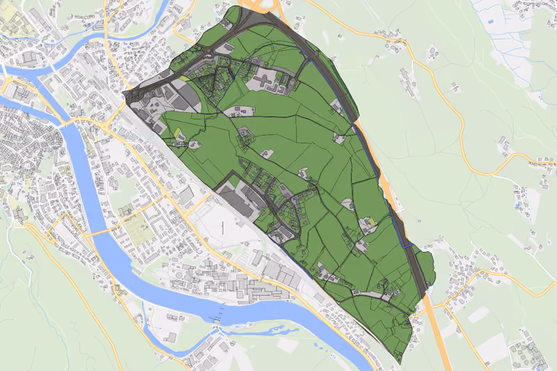 Kartenvorschau des Bodenverbrauchs der KG Burgfried