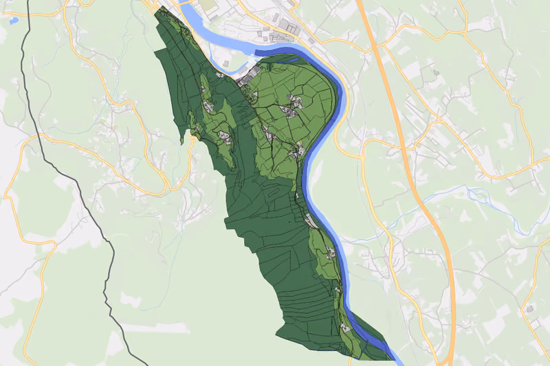 Kartenvorschau des Bodenverbrauchs der KG Gamp