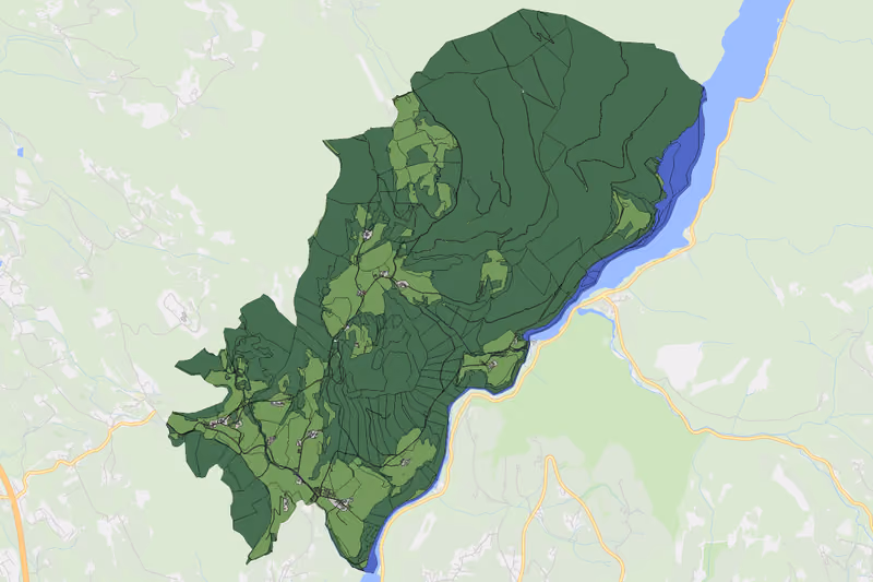 Kartenvorschau des Bodenverbrauchs der KG Hinterwiesthal
