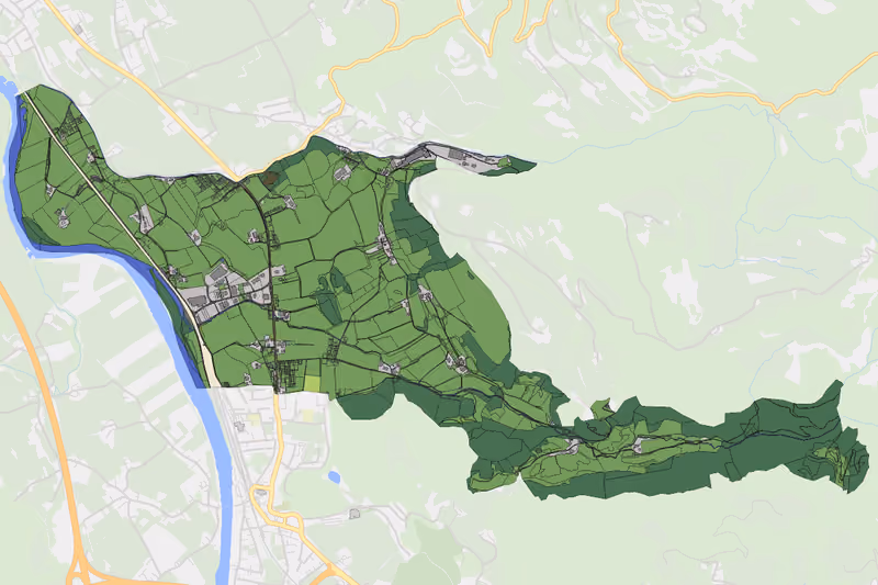 Kartenvorschau des Bodenverbrauchs der KG Kellau