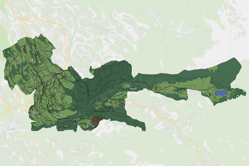 Kartenvorschau des Bodenverbrauchs der KG Oberlangenberg