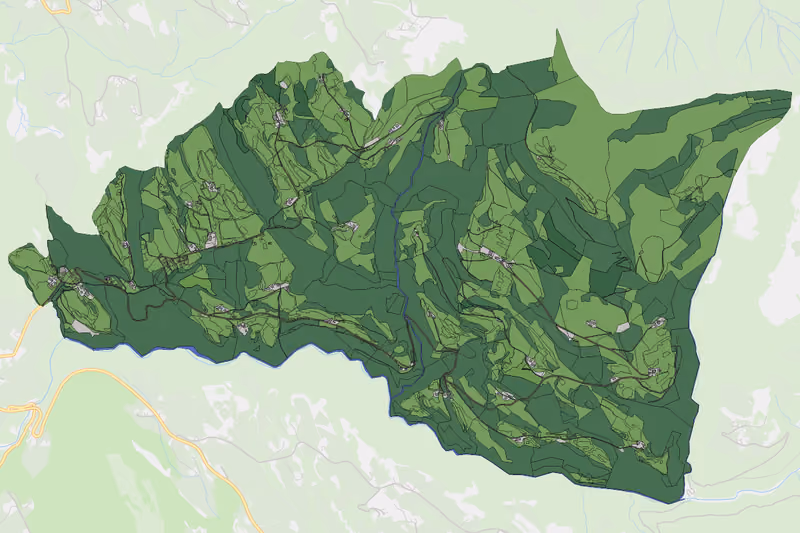 Kartenvorschau des Bodenverbrauchs der KG Rengerberg
