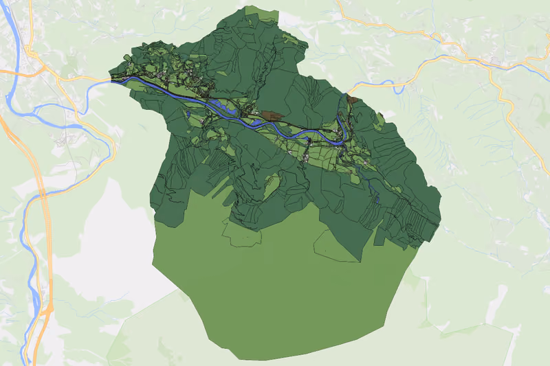 Kartenvorschau des Bodenverbrauchs der KG Scheffau