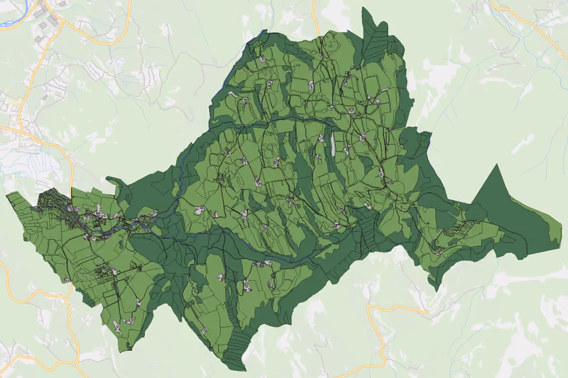 Kartenvorschau des Bodenverbrauchs der KG Spumberg