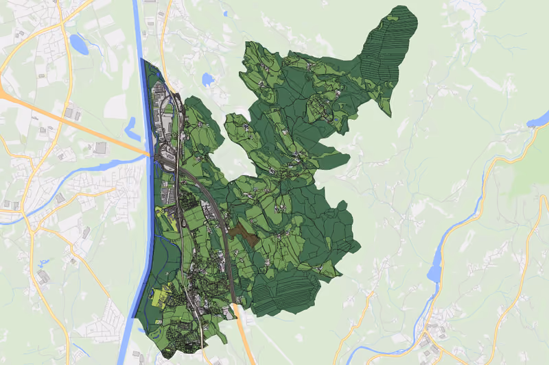 Kartenvorschau des Bodenverbrauchs der KG Thurnberg