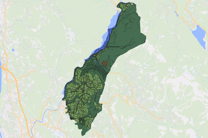 Kartenvorschau des Bodenverbrauchs der KG Wimberg