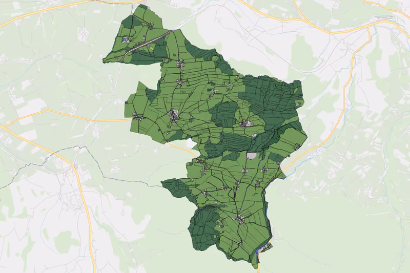 Kartenvorschau des Bodenverbrauchs der KG Bruckmoos