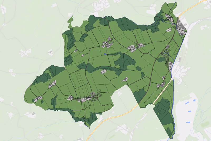 Kartenvorschau des Bodenverbrauchs der KG Tödtleinsdorf