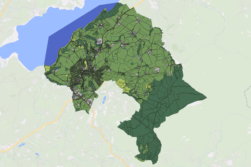 Kartenvorschau des Bodenverbrauchs der KG Henndorf