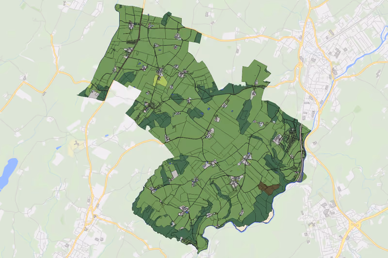 Kartenvorschau des Bodenverbrauchs der KG Marschalln