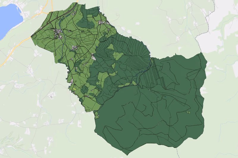 Kartenvorschau des Bodenverbrauchs der KG Neufahrn