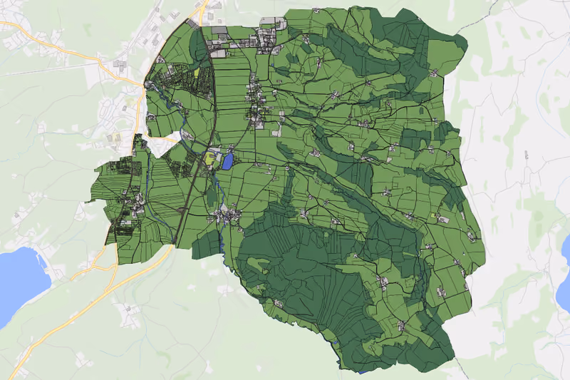 Kartenvorschau des Bodenverbrauchs der KG Neumarkt Land