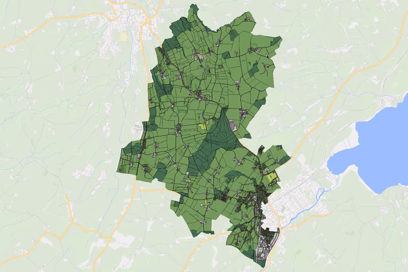 Kartenvorschau des Bodenverbrauchs der KG Waldprechting