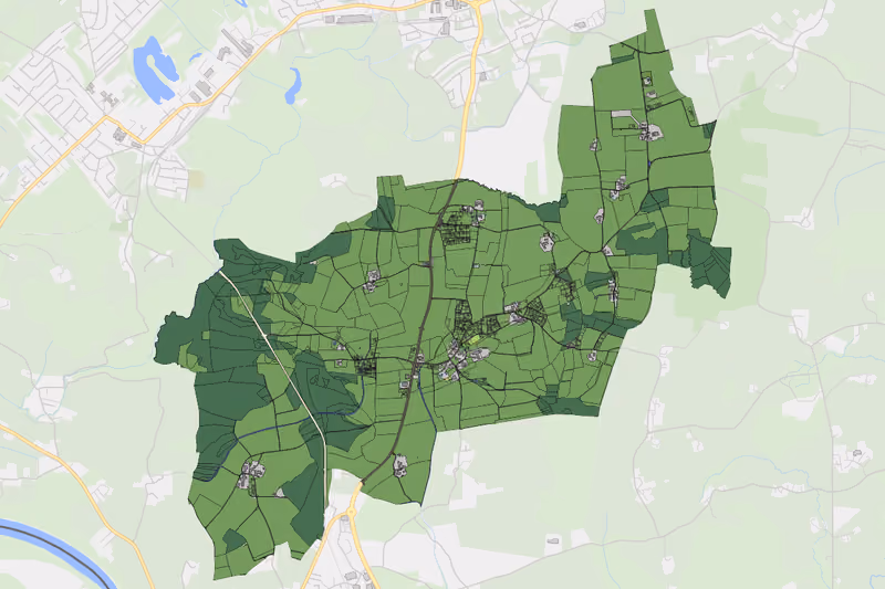 Kartenvorschau des Bodenverbrauchs der KG Arnsdorf