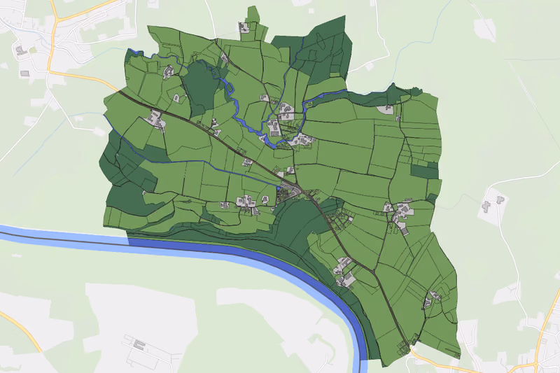 Kartenvorschau des Bodenverbrauchs der KG Jauchsdorf