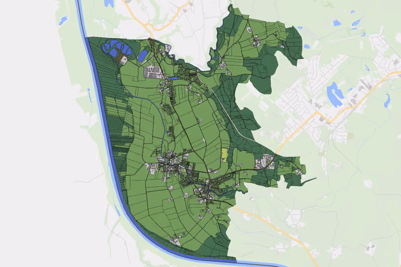 Kartenvorschau des Bodenverbrauchs der KG St. Georgen