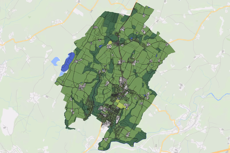 Kartenvorschau des Bodenverbrauchs der KG Elixhausen