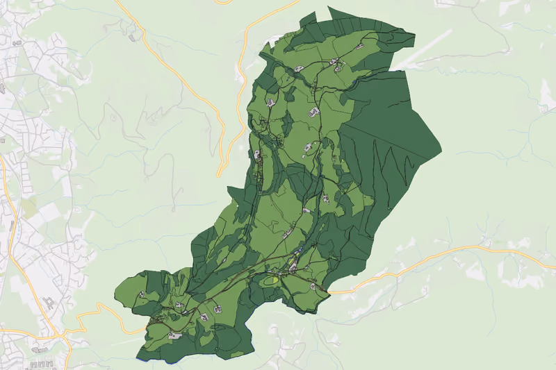 Kartenvorschau des Bodenverbrauchs der KG Gaisberg II