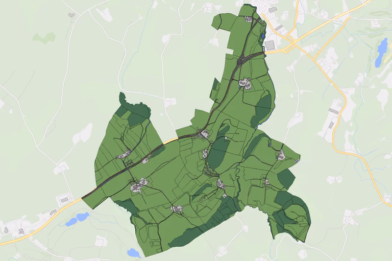 Kartenvorschau des Bodenverbrauchs der KG Kirchberg