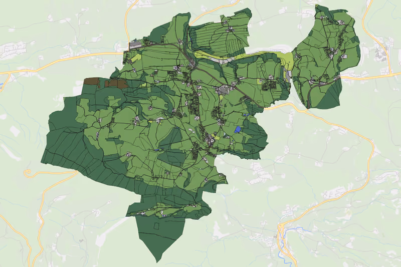 Kartenvorschau des Bodenverbrauchs der KG Koppl