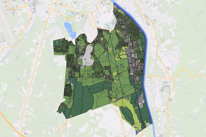 Kartenvorschau des Bodenverbrauchs der KG Morzg
