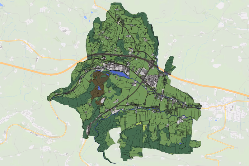 Kartenvorschau des Bodenverbrauchs der KG Enzersberg