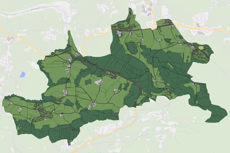 Kartenvorschau des Bodenverbrauchs der KG Gitzen