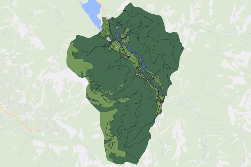 Kartenvorschau des Bodenverbrauchs der KG Hintersee