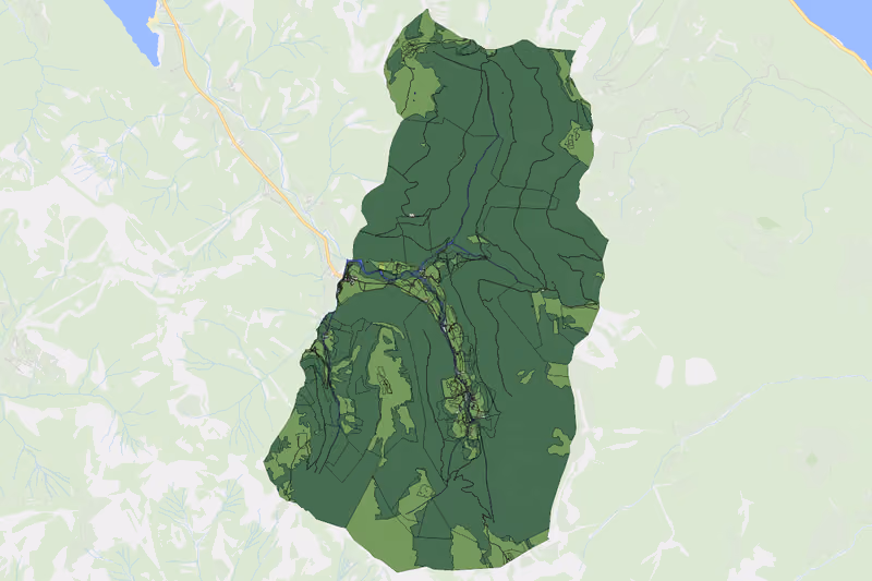 Kartenvorschau des Bodenverbrauchs der KG Lämmerbach