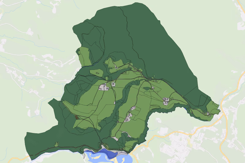 Kartenvorschau des Bodenverbrauchs der KG Lidaun