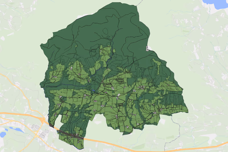 Kartenvorschau des Bodenverbrauchs der KG Thalgauberg
