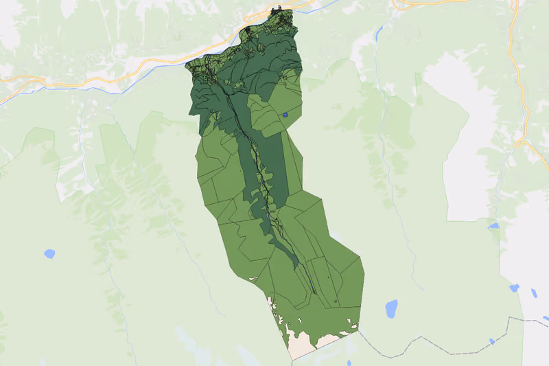 Kartenvorschau des Bodenverbrauchs der KG Habach