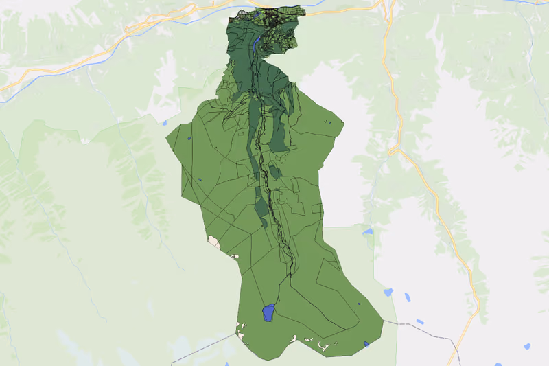Kartenvorschau des Bodenverbrauchs der KG Hollersbach