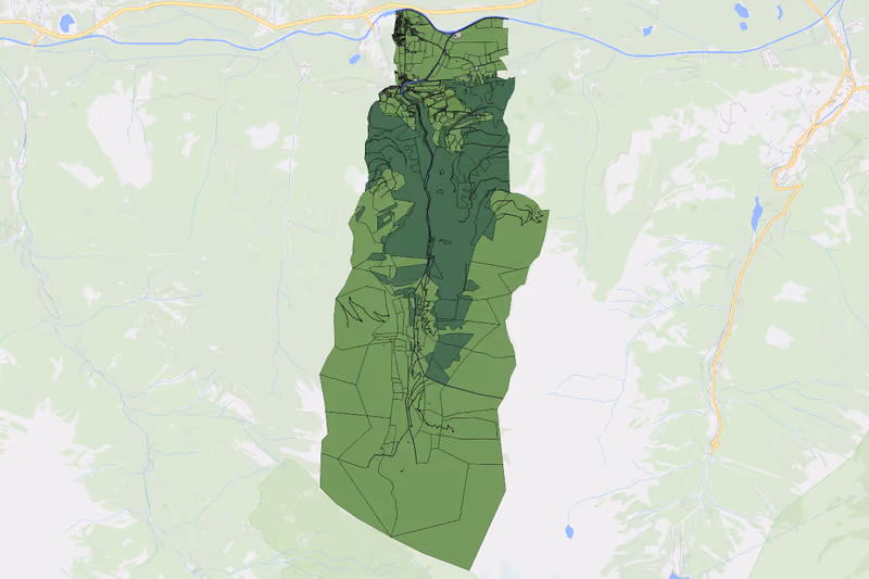 Kartenvorschau des Bodenverbrauchs der KG Jesdorf