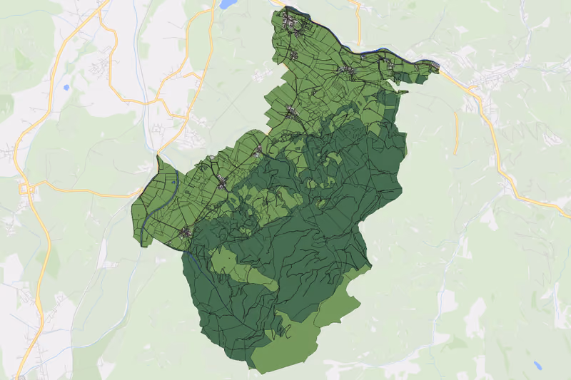 Kartenvorschau des Bodenverbrauchs der KG Gerling