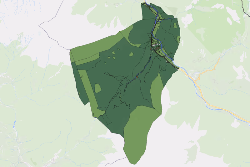 Kartenvorschau des Bodenverbrauchs der KG Obsthurn