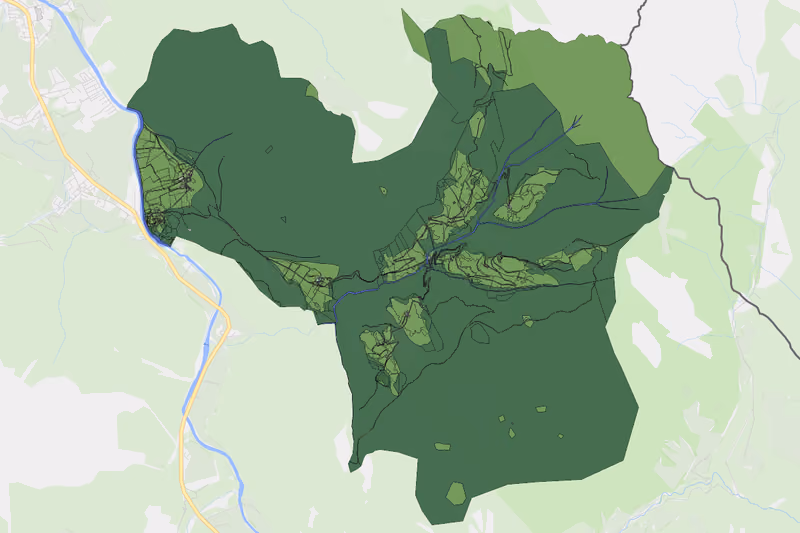 Kartenvorschau des Bodenverbrauchs der KG Wildenthal