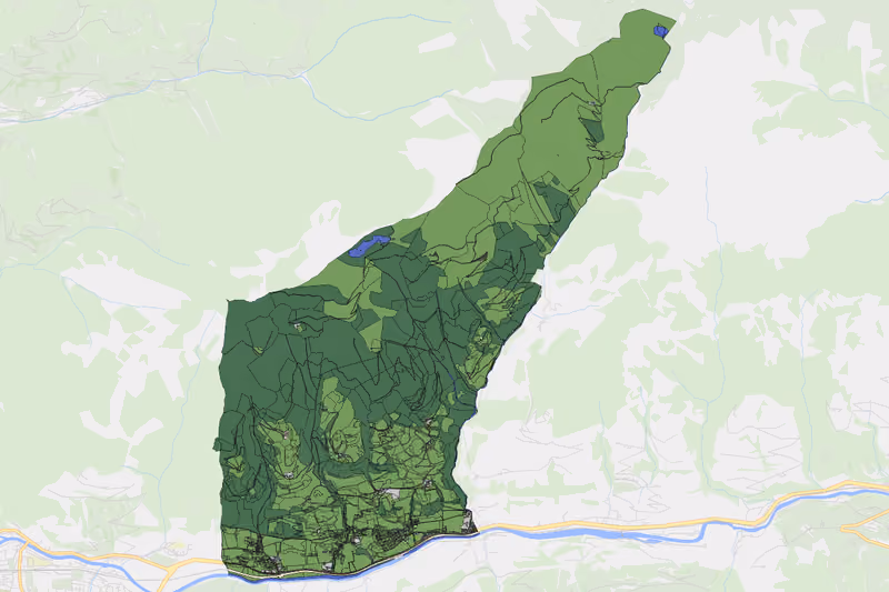Kartenvorschau des Bodenverbrauchs der KG St. Georgen