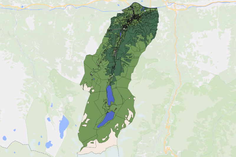 Kartenvorschau des Bodenverbrauchs der KG Kaprun